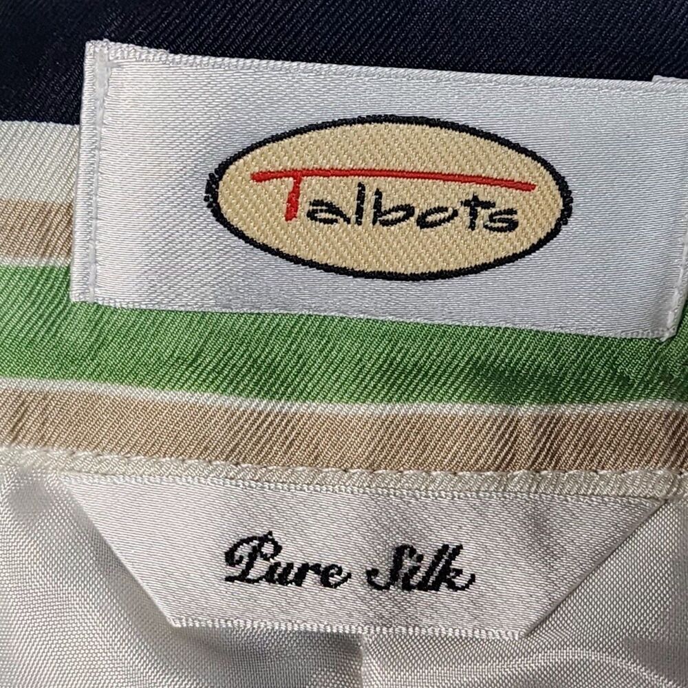 Pure Silk Geometric Wrap Skirt Resort Coastal Grandmother Talbots 10 - Picture 4 of 10